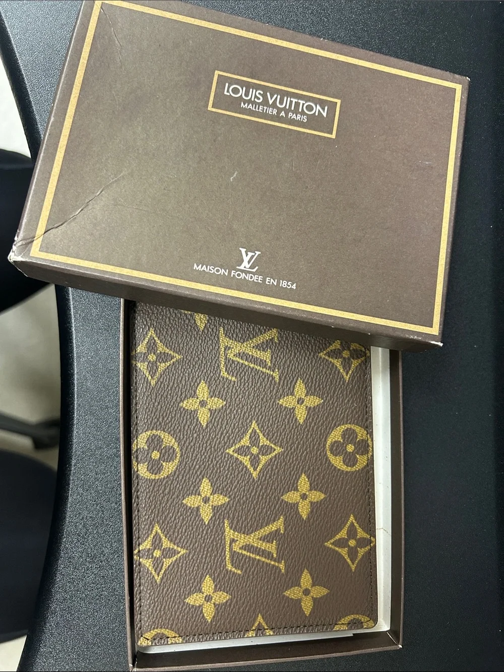 Louis Vuitton Brown Leather Card & Key Holder